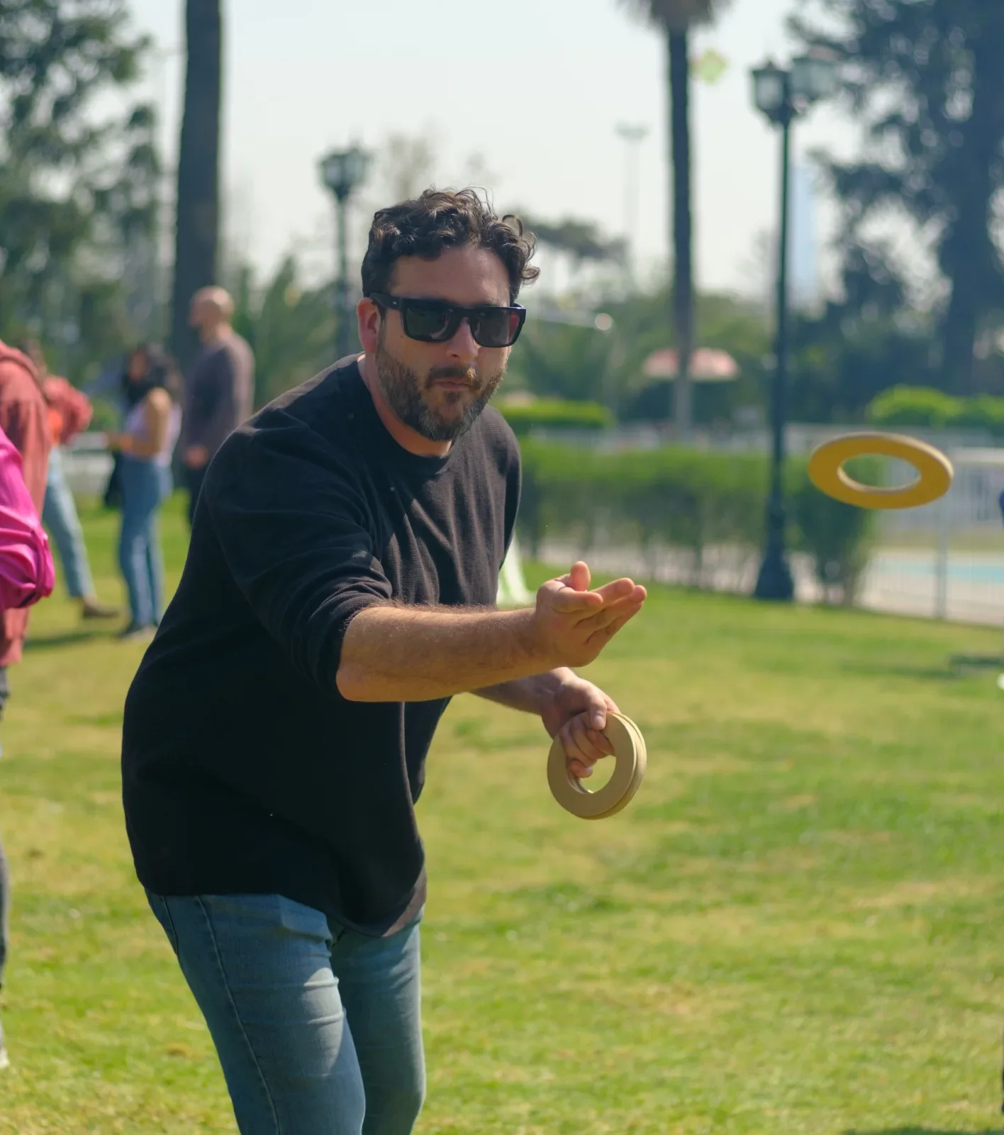 Juego de argollas al aire libre en Centro La Reina